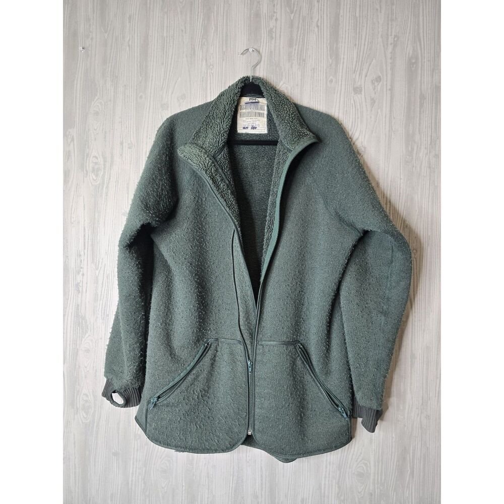 Vintage Helly Hansen Green Wool Blend Jacket Men XL XXL Flame Retardant Workwear